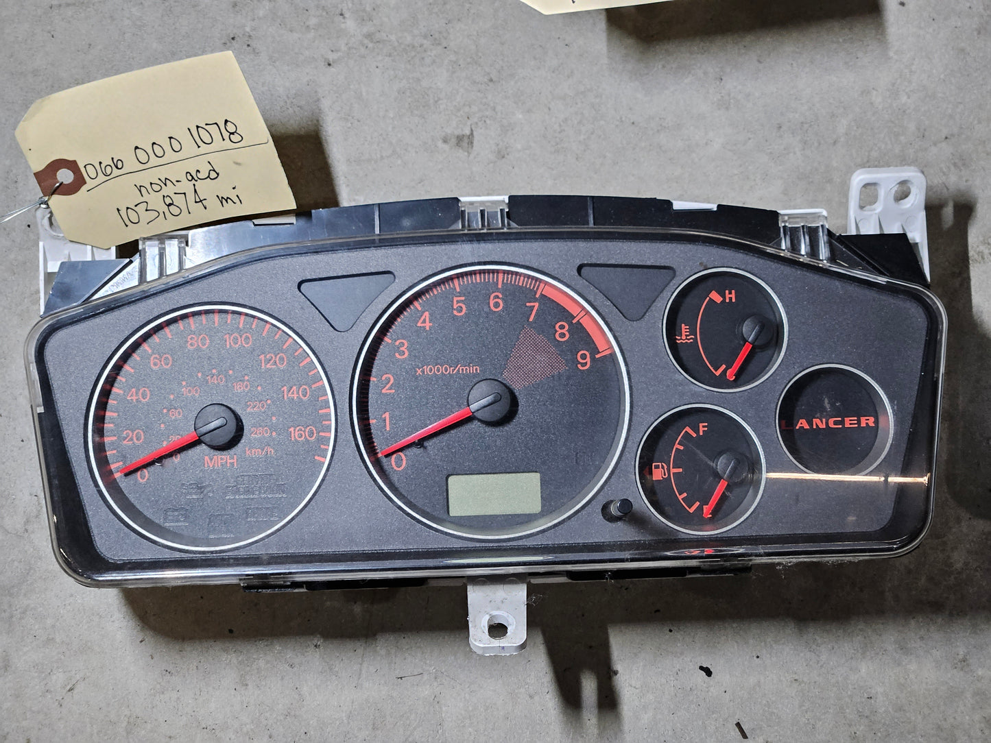 Evo Gauge Cluster Speedo