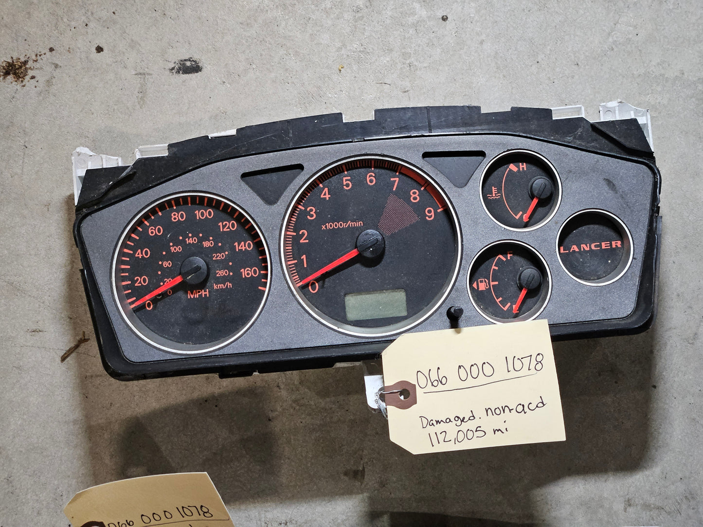 Evo Gauge Cluster Speedo