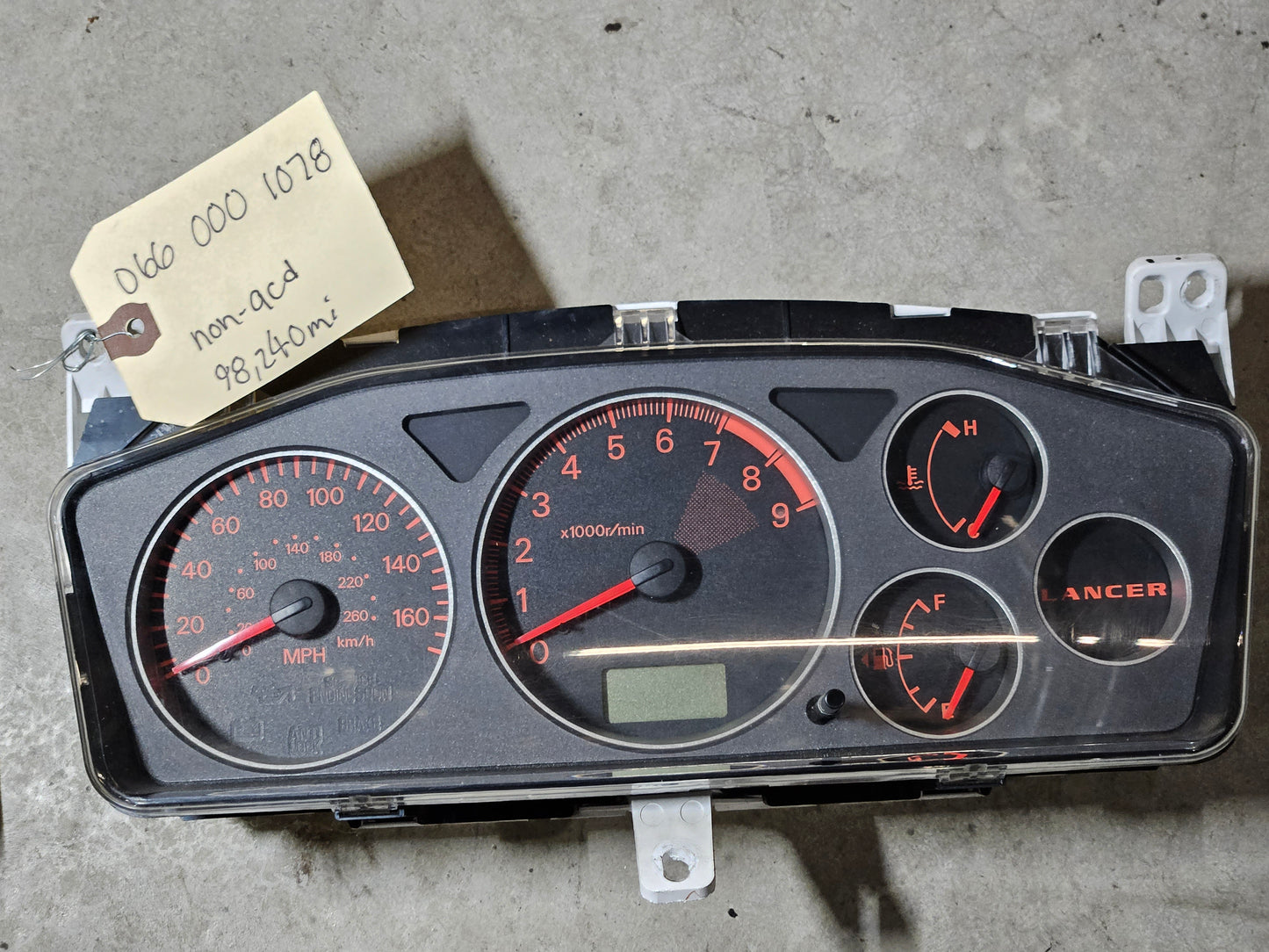 Evo Gauge Cluster Speedo