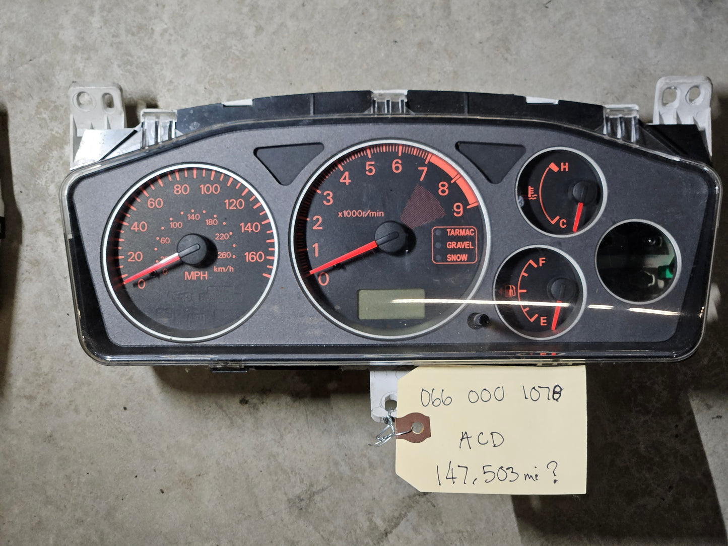 Evo Gauge Cluster Speedo