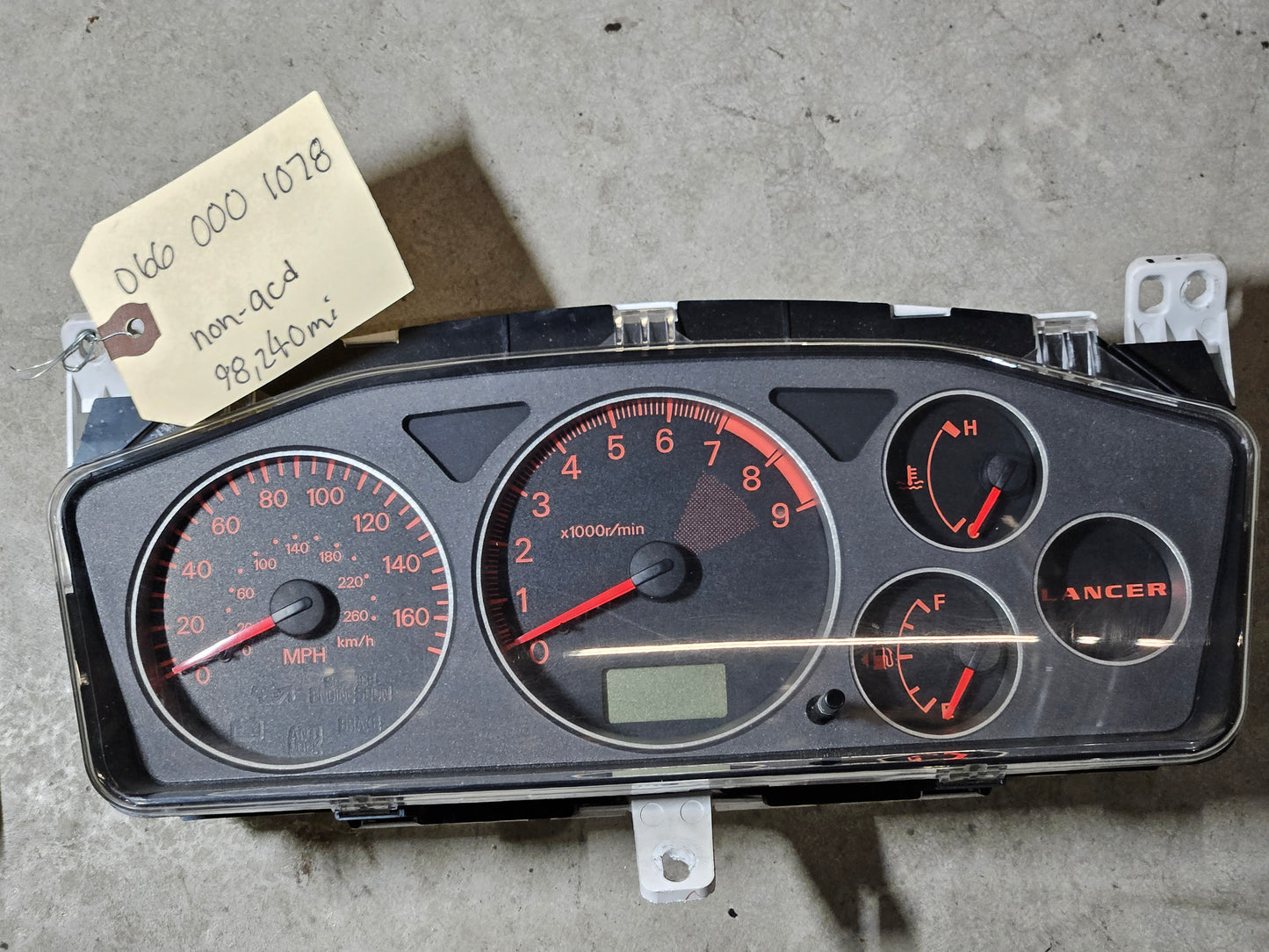 Evo Gauge Cluster Speedo