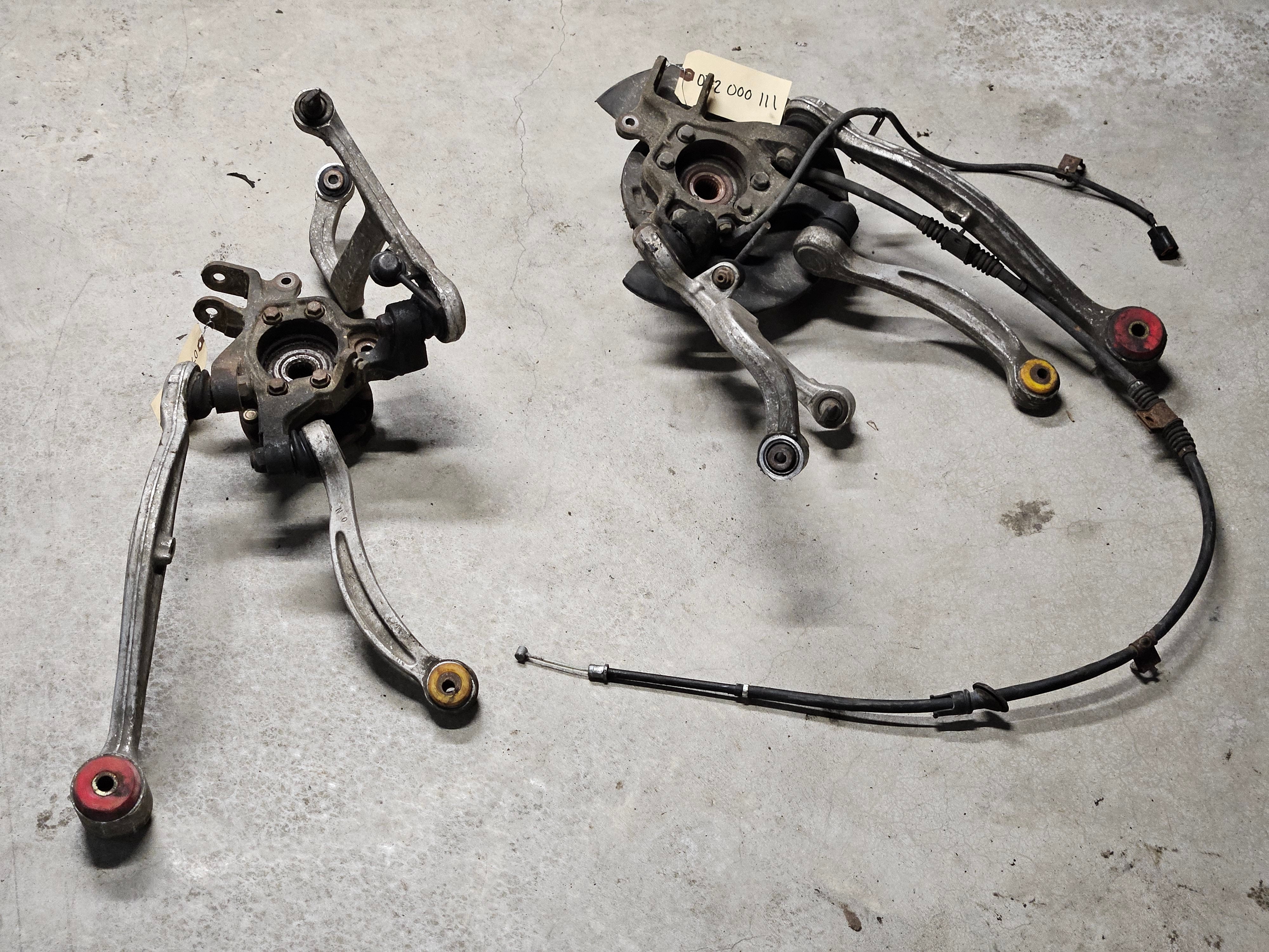 Evo 8-9 Rear Hubs & Control Arms w/ Bushings – Black Diamond Speed Shop