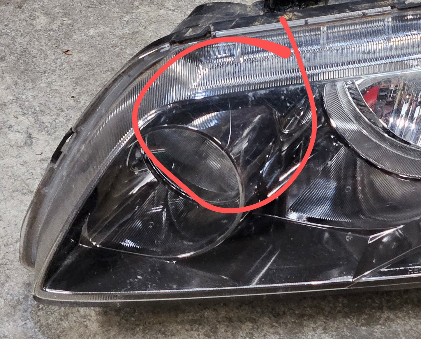 Evo 9 MR HID Driver Headlight *repaired*