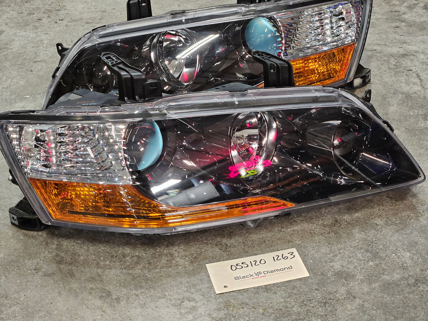 Evo 9 JDM NON-HID Headlights - Black Chrome